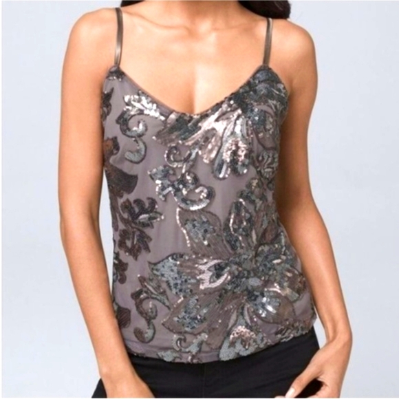 WHBM sequined cami top. - Picture 1 of 4